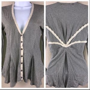 🌱Anthropologie Sparrow Cardigan Stripe Asymmetric